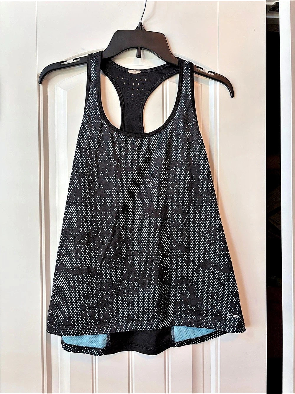 Racerback Athletic Tank in Black & Blue